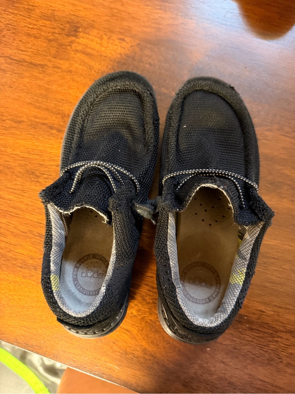 Hey Dude Kids Black Slip-On Mesh Sneakers